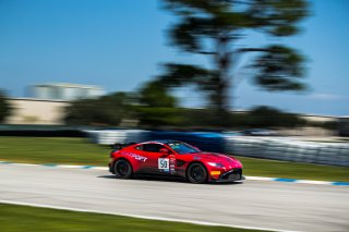 #50 Aston Martin Vantage AMR GT4 of Ross Chouest and Aaron Povoledo, Chouest Povoledo racing, GT4 America, Pro-Am, SRO America, Sebring International Raceway, Sebring, FL, September 2022.
 | SRO Motorsports Group