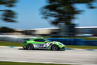 #18 Porsche 718 Cayman GT4 RS Clubsport of Eric Filgueiras and Steven McAleer, RS1, GT4 America, Pro-Am, SRO America, Sebring International Raceway, Sebring, FL, September 2022.
 | SRO Motorsports Group