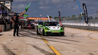 #18 Porsche 718 Cayman GT4 RS Clubsport of Eric Filgueiras and Steven McAleer, RS1, GT4 America, Pro-Am, SRO America, Sebring Int’l Raceway, Sebring Florida, September 2022
 | Regis Lefebure/SRO