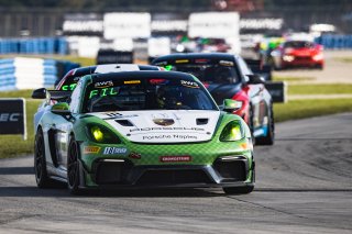 #18 Porsche 718 Cayman GT4 RS Clubsport of Eric Filgueiras and Steven McAleer, RS1, GT4 America, Pro-Am, SRO America, Sebring International Raceway, Sebring, FL, September 2022.
 | Fabian Lagunas/SRO             