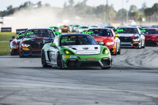 #18 Porsche 718 Cayman GT4 RS Clubsport of Eric Filgueiras and Steven McAleer, RS1, GT4 America, Pro-Am, SRO America, Sebring International Raceway, Sebring, FL, September 2022.
 | Fabian Lagunas/SRO             