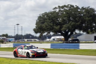 #34 Mercedes-AMG GT4 of Gavin Sanders and Michai Stephens, Conquest Racing/WF Motorsports, GT4 America, Silver, SRO America, Sebring International Raceway, Sebring, FL, September 2022.
 | Brian Cleary/SRO