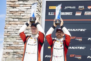 #34 Mercedes-AMG GT4 of Gavin Sanders and Michai Stephens, Conquest Racing/WF Motorsports, GT4 America, Silver, SRO America, Sebring International Raceway, Sebring, FL, September 2022.
 | Brian Cleary/SRO