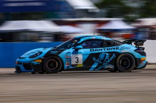 #3 Porsche Cayman GT4 CLUBSPORT-MR of Andy Pilgrim Regal Motorsports LLC/Bartone Bros, GT America Powered by AWS, GT4, SRO America, Sebring Int’l Raceway, Sebring Florida, September 2022
 | Regis Lefebure/SRO