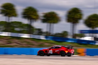 #50 Aston Martin Vantage AMR GT4 of Ross Chouest and Aaron Povoledo, Chouest Povoledo racing, GT4 America, Pro-Am, SRO America, Sebring Int’l Raceway, Sebring Florida, September 2022
 | Regis Lefebure/SRO