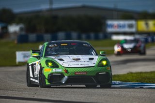#18 Porsche 718 Cayman GT4 RS Clubsport of Eric Filgueiras and Steven McAleer, RS1, GT4 America, Pro-Am, SRO America, Sebring International Raceway, Sebring, FL, September 2022.
 | Fabian Lagunas/SRO             