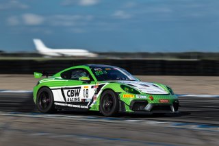 #18 Porsche 718 Cayman GT4 RS Clubsport of Eric Filgueiras and Steven McAleer, RS1, GT4 America, Pro-Am, SRO America, Sebring International Raceway, Sebring, FL, September 2022.
 | SRO Motorsports Group