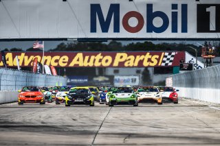 #18 Porsche 718 Cayman GT4 RS Clubsport of Eric Filgueiras and Steven McAleer, RS1, GT4 America, Pro-Am, SRO America, Sebring International Raceway, Sebring, FL, September 2022.
 | Fabian Lagunas/SRO             