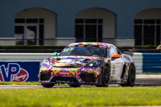 #66 Porsche 718 Cayman GT4 RS Clubsport of Derek DeBoer and Jason Alexandris, The Racers Group, GT4 America, Am, SRO America, Sebring International Raceway, Sebring, FL, September 2022.
 | Fabian Lagunas/SRO             