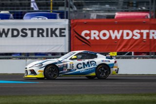 #16 Toyota GR Supra GT4 of Gregory Liefooghe and Damon Surzyshyn, Forbush Performance, GT4 America, Pro-Am, SRO America, Indianapolis Motor Speedway, Indianapolis, Indiana, Oct 2022.
 | Fabian Lagunas/SRO        