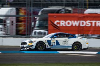 #124 Ford Mustang GT4 of Edgar Lau and Mike Skeen, ARG/Rotek Racing, GT4 America, Pro-Am, SRO America, Indianapolis Motor Speedway, Indianapolis, Indiana, Oct 2022.
 | Fabian Lagunas/SRO        