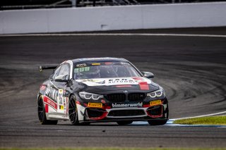#36 BMW M4 GT4 of James Clay and Charlie Postins, BimmerWorld, GT4 America, Am, SRO America, Indianapolis Motor Speedway, Indianapolis, Indiana, Oct 2022.
 | Regis Lefebure/SRO