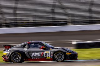 #83 Porsche718 Cayman GT4 RS Clubsport of Juan Martinez and Nelson Calle, RS1, GT4 America, Am, SRO America, Indianapolis Motor Speedway, Indianapolis, Indiana, Oct 2022.
 | Regis Lefebure/SRO