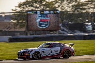 #34 Mercedes-AMG GT4 of Gavin Sanders and Michai Stephens, Conquest Racing/WF Motorsports, GT4 America, Silver, SRO America, Indianapolis Motor Speedway, Indianapolis, Indiana, Oct 2022.
 | Regis Lefebure/SRO