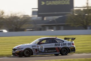 #82 BMW M4 GT4 of James Walker Jr. and Devin Jones, BimmerWorld, GT4 America, Pro-Am, SRO America, Indianapolis Motor Speedway, Indianapolis, Indiana, Oct 2022.
 | Regis Lefebure/SRO