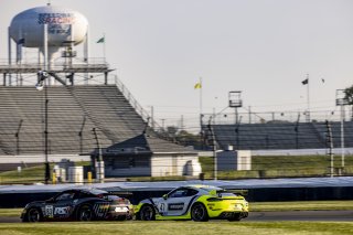 #83 Porsche718 Cayman GT4 RS Clubsport of Juan Martinez and Nelson Calle, RS1, GT4 America, Am, #47 Porsche 718 Cayman GT4 RS Clubsport of Scott Noble and Jason Hart, NOLASPORT, Pro-Am, SRO America, Indianapolis Motor Speedway, Indianapolis, Indiana, Oct  | Regis Lefebure/SRO