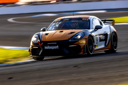 #19 Porsche 718 Cayman GT4 RS Clubsport of Alain Staid and Kris Wilson, NOLASPORT, GT4 America, Pro-Am, SRO America, Indianapolis Motor Speedway, Indianapolis, Indiana, Oct 2022.
 | Regis Lefebure/SRO