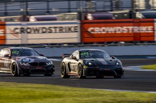 #83 Porsche718 Cayman GT4 RS Clubsport of Juan Martinez and Nelson Calle, RS1, GT4 America, Am, SRO America, Indianapolis Motor Speedway, Indianapolis, Indiana, Oct 2022.
 | Regis Lefebure/SRO