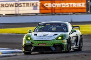 #18 Porsche 718 Cayman GT4 RS Clubsport of Eric Filgueiras and Steven McAleer, RS1, GT4 America, Pro-Am, SRO America, Indianapolis Motor Speedway, Indianapolis, Indiana, Oct 2022.
 | Regis Lefebure/SRO