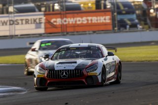 #34 Mercedes-AMG GT4 of Gavin Sanders and Michai Stephens, Conquest Racing/WF Motorsports, GT4 America, Silver, SRO America, Indianapolis Motor Speedway, Indianapolis, Indiana, Oct 2022.
 | Regis Lefebure/SRO