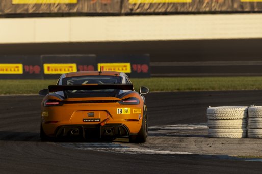#19 Porsche 718 Cayman GT4 RS Clubsport of Alain Staid and Kris Wilson, NOLASPORT, GT4 America, Pro-Am, SRO America, Indianapolis Motor Speedway, Indianapolis, Indiana, Oct 2022.
 | Regis Lefebure/SRO