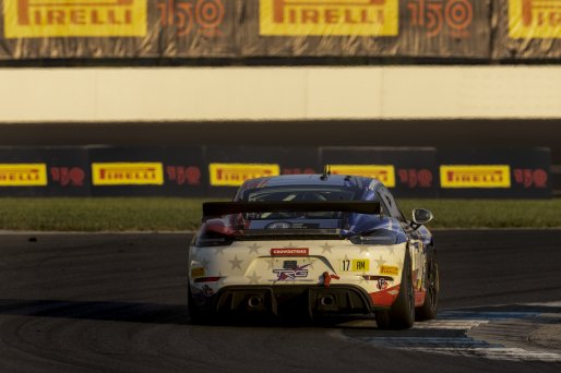 #17 Porsche 718 Cayman GT4 RS Clubsport of Dr. James Rappaport and Todd Hetherington, The Racers Group, GT4 America, Am, SRO America, Indianapolis Motor Speedway, Indianapolis, Indiana, Oct 2022.
 | Regis Lefebure/SRO