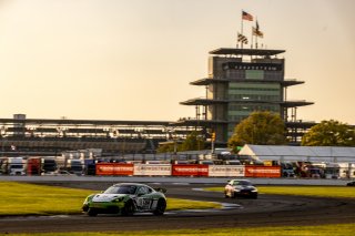#18 Porsche 718 Cayman GT4 RS Clubsport of Eric Filgueiras and Steven McAleer, RS1, GT4 America, Pro-Am, SRO America, Indianapolis Motor Speedway, Indianapolis, Indiana, Oct 2022.
 | Regis Lefebure/SRO