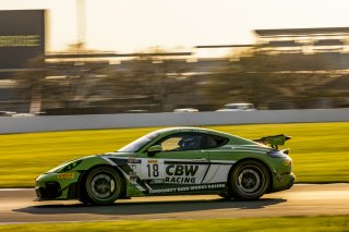 #18 Porsche 718 Cayman GT4 RS Clubsport of Eric Filgueiras and Steven McAleer, RS1, GT4 America, Pro-Am, SRO America, Indianapolis Motor Speedway, Indianapolis, Indiana, Oct 2022.
 | Regis Lefebure/SRO