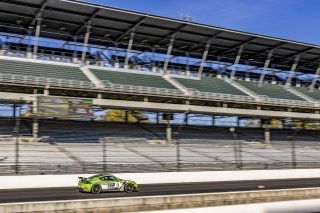 #18 Porsche 718 Cayman GT4 RS Clubsport of Eric Filgueiras and Steven McAleer, RS1, GT4 America, Pro-Am, SRO America, Indianapolis Motor Speedway, Indianapolis, Indiana, Oct 2022.
 | Regis Lefebure/SRO