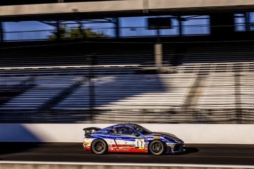 #17 Porsche 718 Cayman GT4 RS Clubsport of Dr. James Rappaport and Todd Hetherington, The Racers Group, GT4 America, Am, SRO America, Indianapolis Motor Speedway, Indianapolis, Indiana, Oct 2022.
 | Regis Lefebure/SRO