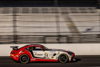 #34 Mercedes-AMG GT4 of Gavin Sanders and Michai Stephens, Conquest Racing/WF Motorsports, GT4 America, Silver, SRO America, Indianapolis Motor Speedway, Indianapolis, Indiana, Oct 2022.
 | Regis Lefebure/SRO