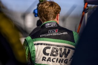 #18 Porsche 718 Cayman GT4 RS Clubsport of Eric Filgueiras and Steven McAleer, RS1, GT4 America, Pro-Am, SRO America, Indianapolis Motor Speedway, Indianapolis, Indiana, Oct 2022.
 | Regis Lefebure/SRO