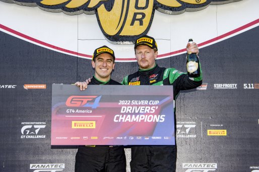 #18 Porsche 718 Cayman GT4 RS Clubsport of Eric Filgueiras and Steven McAleer, RS1, GT4 America, Pro-Am, SRO America, Indianapolis Motor Speedway, Indianapolis, Indiana, Oct 2022.
 | Brian Cleary/SRO  