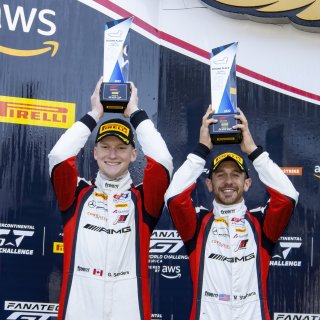 #34 Mercedes-AMG GT4 of Gavin Sanders and Michai Stephens, Conquest Racing/WF Motorsports, GT4 America, Silver, SRO America, Indianapolis Motor Speedway, Indianapolis, Indiana, Oct 2022.
 | Brian Cleary/SRO