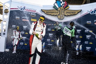 #34 Mercedes-AMG GT4 of Gavin Sanders and Michai Stephens, Conquest Racing/WF Motorsports, GT4 America, Silver, SRO America, Indianapolis Motor Speedway, Indianapolis, Indiana, Oct 2022.
 | Brian Cleary/SRO