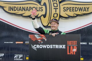 #18 Porsche 718 Cayman GT4 RS Clubsport of Eric Filgueiras and Steven McAleer, RS1, GT4 America, Pro-Am, SRO America, Indianapolis Motor Speedway, Indianapolis, Indiana, Oct 2022.
 | Brian Cleary/SRO
