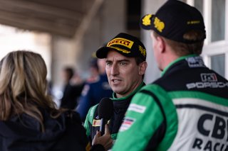 #18 Porsche 718 Cayman GT4 RS Clubsport of Eric Filgueiras and Steven McAleer, RS1, GT4 America, Pro-Am, SRO America, Indianapolis Motor Speedway, Indianapolis, Indiana, Oct 2022.
 | Regis Lefebure/SRO    
