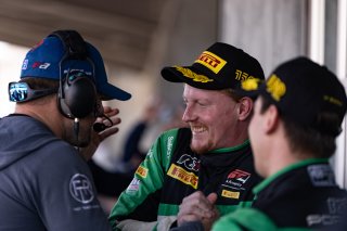 #18 Porsche 718 Cayman GT4 RS Clubsport of Eric Filgueiras and Steven McAleer, RS1, GT4 America, Pro-Am, SRO America, Indianapolis Motor Speedway, Indianapolis, Indiana, Oct 2022.
 | Regis Lefebure/SRO    