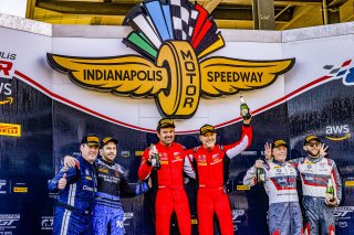 #50 Aston Martin Vantage AMR GT4 of Ross Chouest and Aaron Povoledo, Chouest Povoledo racing, GT4 America, Pro-Am, SRO America, Indianapolis Motor Speedway, Indianapolis, Indiana, Oct 2022.
 | Regis Lefebure/SRO