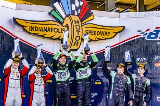 #18 Porsche 718 Cayman GT4 RS Clubsport of Eric Filgueiras and Steven McAleer, RS1, GT4 America, Pro-Am, SRO America, Indianapolis Motor Speedway, Indianapolis, Indiana, Oct 2022.
 | Regis Lefebure/SRO