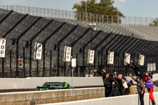 #18 Porsche 718 Cayman GT4 RS Clubsport of Eric Filgueiras and Steven McAleer, RS1, GT4 America, Pro-Am, SRO America, Indianapolis Motor Speedway, Indianapolis, Indiana, Oct 2022.
 | Regis Lefebure/SRO