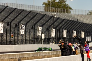 #18 Porsche 718 Cayman GT4 RS Clubsport of Eric Filgueiras and Steven McAleer, RS1, GT4 America, Pro-Am, SRO America, Indianapolis Motor Speedway, Indianapolis, Indiana, Oct 2022.
 | Regis Lefebure/SRO