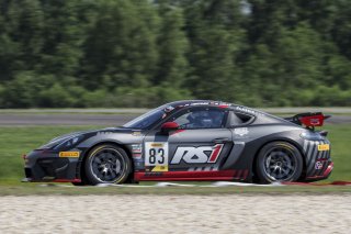 #83 Porsche718 Cayman GT4 RS Clubsport of Juan Martinez and Nelson Calle, RS1, GT4 America, Am, SRO America, New Orleans Motorsports Park, New Orleans, LA, May 2022.
 | Brian Cleary/SRO