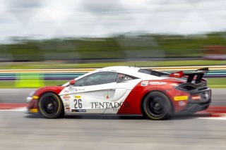 #26 McLaren 570S GT4 of Thomas Surgent and Michael O'Brien, Prive Motorsports/Topp Racing, GT4 America, Pro-Am, SRO America, New Orleans Motorsports Park, New Orleans, LA, May 2022.
 | Brian Cleary/SRO