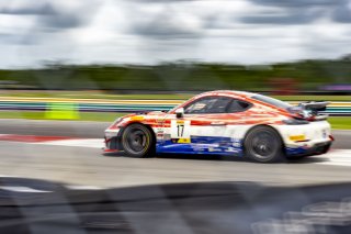 #17 Porsche 718 Cayman GT4 RS Clubsport of Dr. James Rappaport and Robert Orcutt, The Racers Group, GT4 America, Am, SRO America, New Orleans Motorsports Park, New Orleans, LA, May 2022.
 | Brian Cleary/SRO