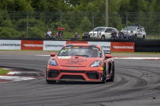 #427 Porsche 718 Cayman GT4 CLUBSPORT MR of Anthony Bartone and Andy Pilgrim, Regal Motorsports, GT4 America, Am, SRO America, New Orleans Motorsports Park, New Orleans, LA, May 2022.
 | Brian Cleary/SRO