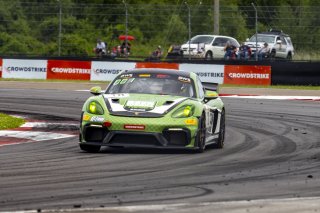 #18 Porsche 718 Cayman GT4 RS Clubsport of Eric Filgueiras and Steven McAleer, RS1, GT4 America, Pro-Am, SRO America, New Orleans Motorsports Park, New Orleans, LA, May 2022.
 | Brian Cleary/SRO