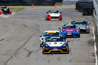 #18 Porsche 718 Cayman GT4 RS Clubsport of Roland Krainz and Austin Krainz, RS1, Pirelli GT4 America, Am, SRO America, NOLA Motorsports Park, New Orleans, LA, April 2023.
 | Brian Cleary/SRO