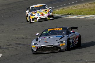 #77 Aston Martin Vantage AMR GT4 of Paul Keebler and Jon Branam, TR3 Racing, Pirelli GT4 America, Am, SRO America, Sonoma Raceway, Sonoma, CA, April 2023.
 | Brian Cleary/SRO