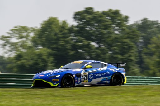 #428 Aston Martin Vantage AMR GT4 of Brady Behrman and Coby Shield, van der Steur Racing, Pirelli GT4 America, Pro-Am, SRO America, VIRginia International Raceway, Alton VA, June 2023.
 | Brian Cleary/SRO
